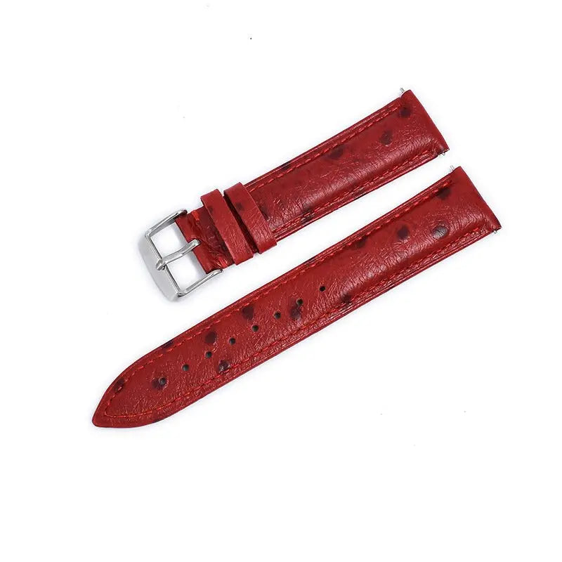 Garmin Ostrich-Pattern Leather Band in Red