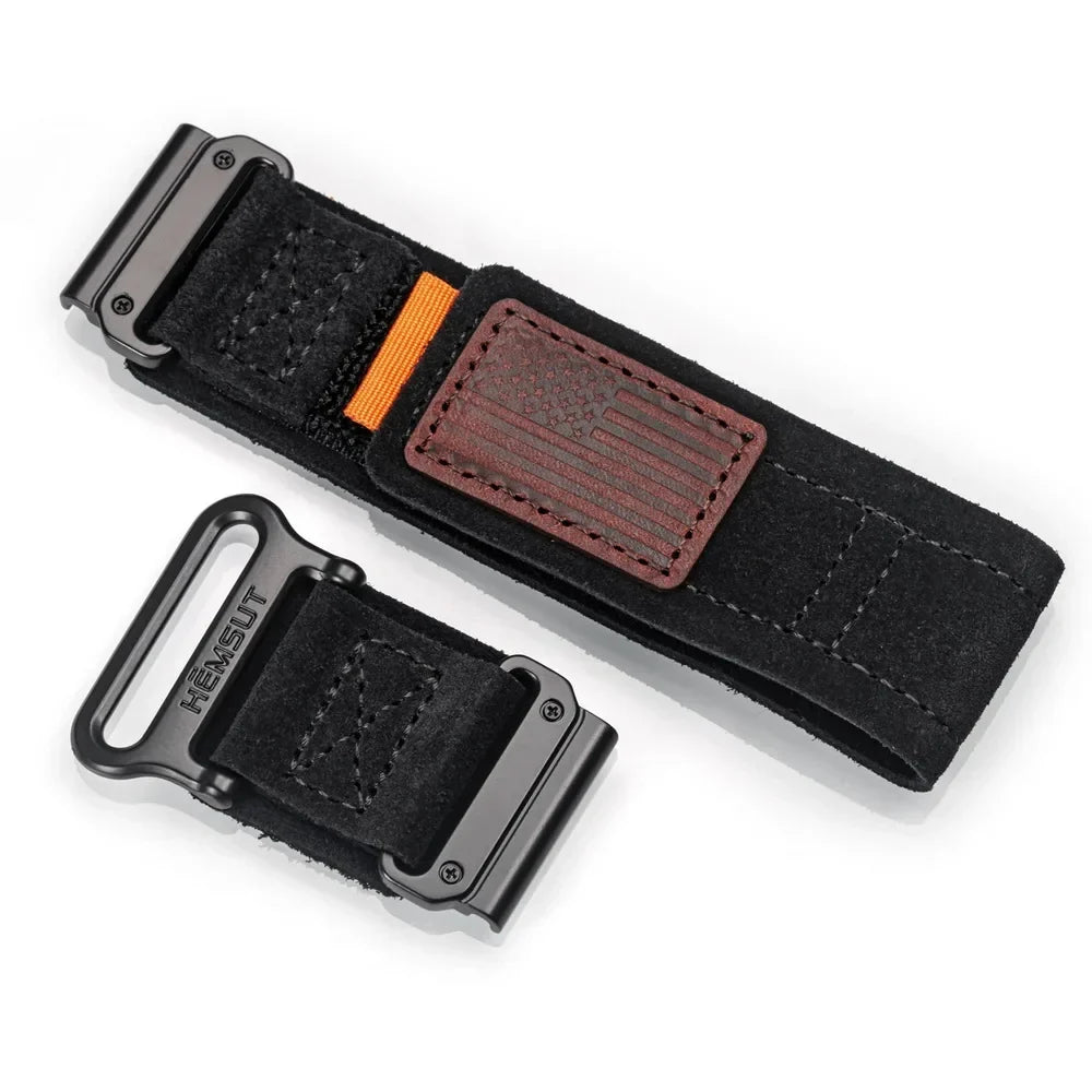 Garmin QuickFit Leather Hook-and-Loop Band in Black