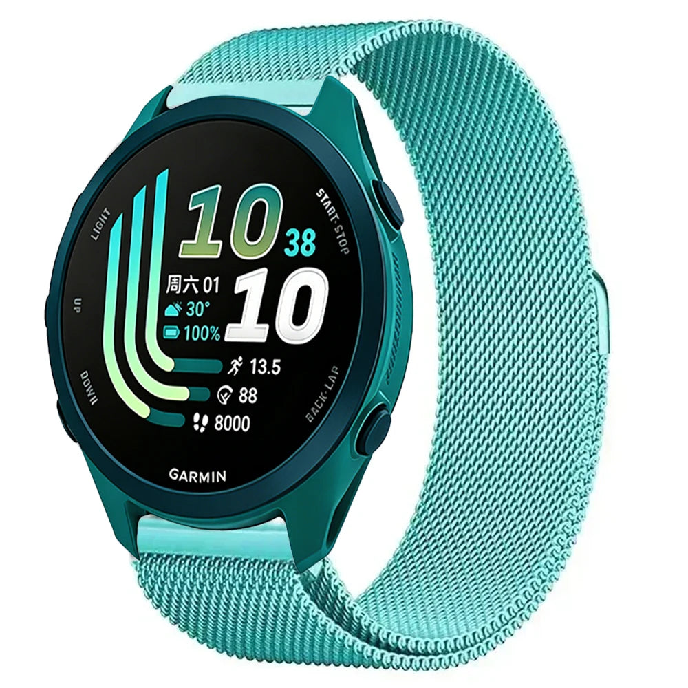 Porcelain Blue Garmin 20/22mm Quick Release Magnetic Milanese Band
