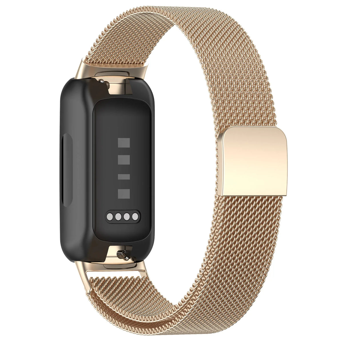 Champagne Gold Fitbit Inspire 3 Magnetic Milanese Mesh Band