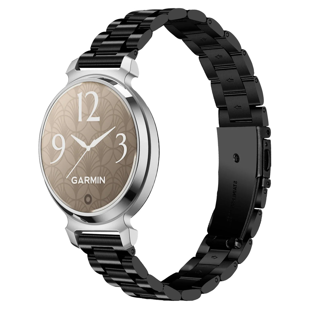 Garmin Lily 2 Stainless Steel Link Bracelet in Black