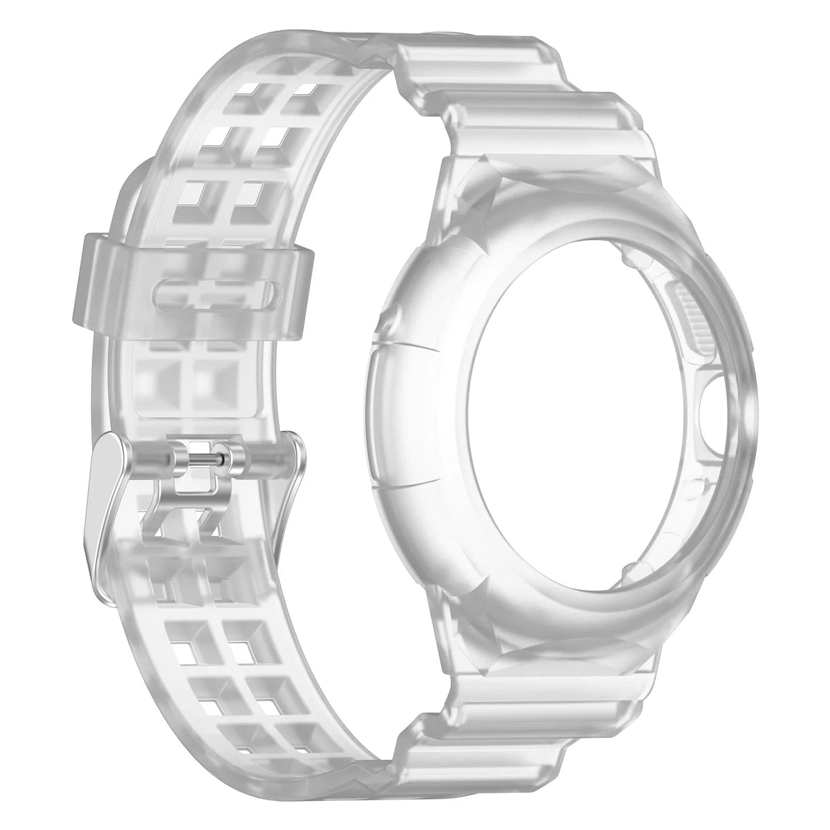 Transparent Google Pixel Watch 3, 2 and 1 41mm Clear TPU Band with Built-In Case