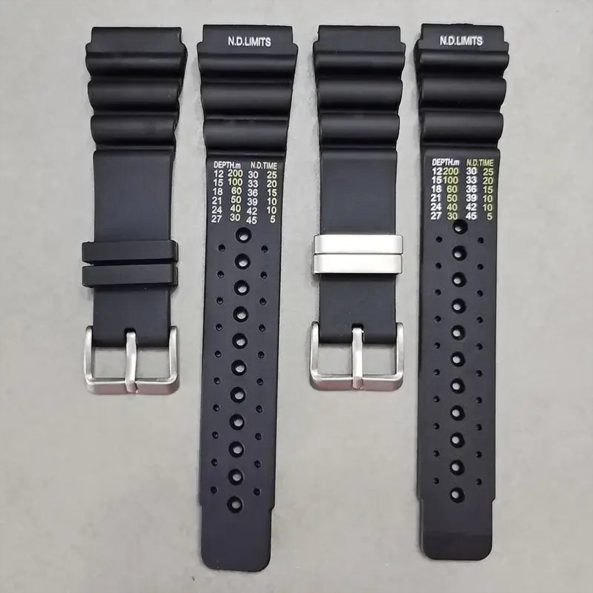 Suunto Silicone Dive-Style Band - Black straps with keeper options