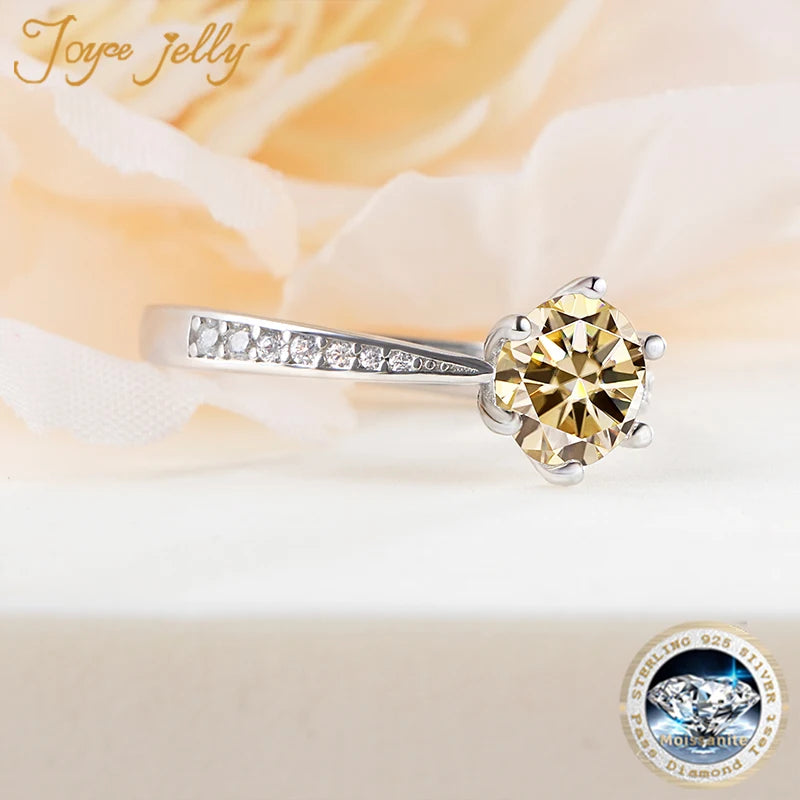 Colored Moissanite Necklace, Stud Earrings & Pavé Ring Set — Accent-set ring band