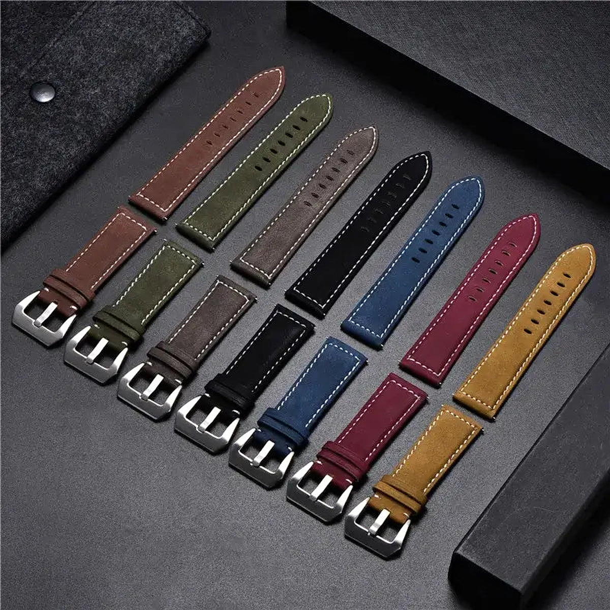Suunto Slim Stitched Leather Band - Seven leather colors
