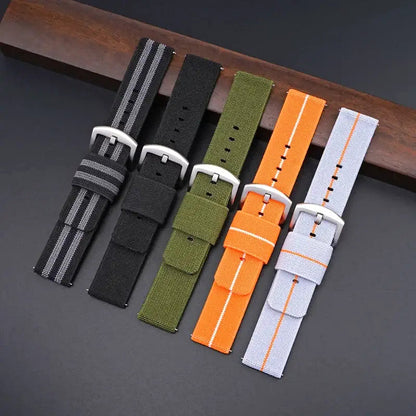Suunto Woven Nylon Band with Fabric Keepers - Solid and striped nylon colors