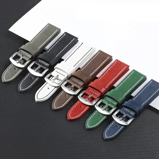 Suunto Leather Band with Stitching Options - Available contrast stitching colors