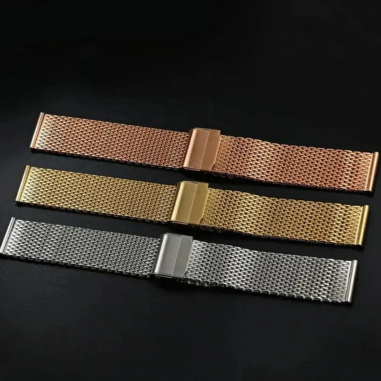 Suunto Milanese Mesh Band with Adjustable Clasp - Metallic mesh finish comparison
