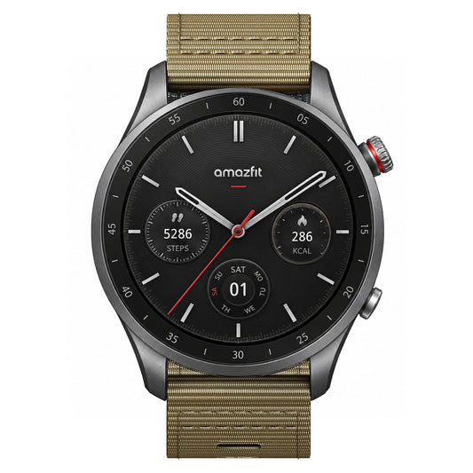 Amazfit compatible Woven nylon band with black buckle