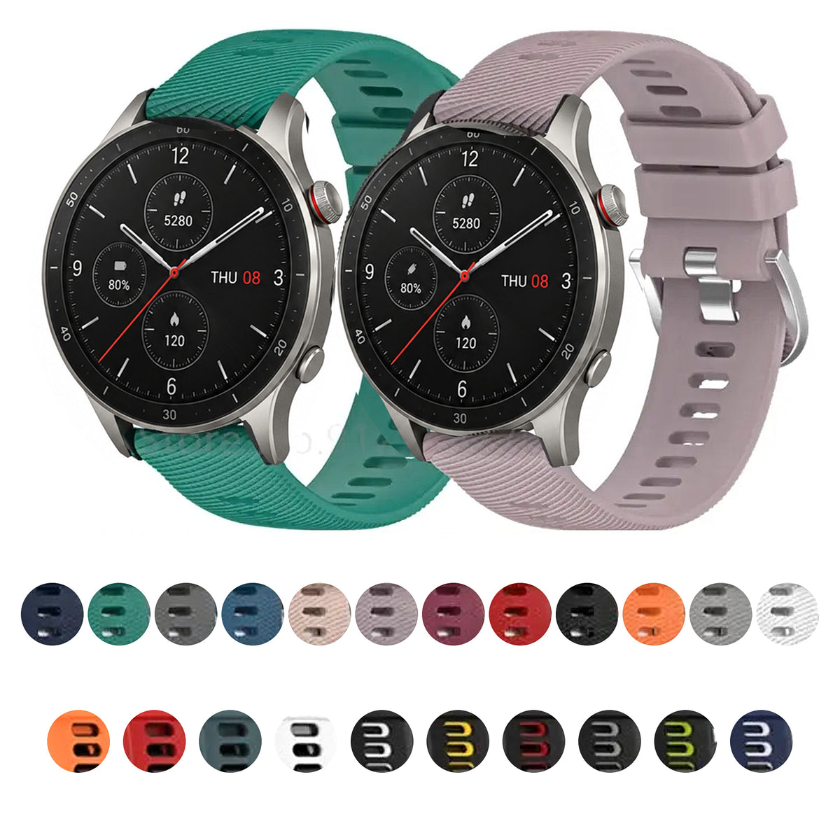 Amazfit compatible Two-tone silicone band