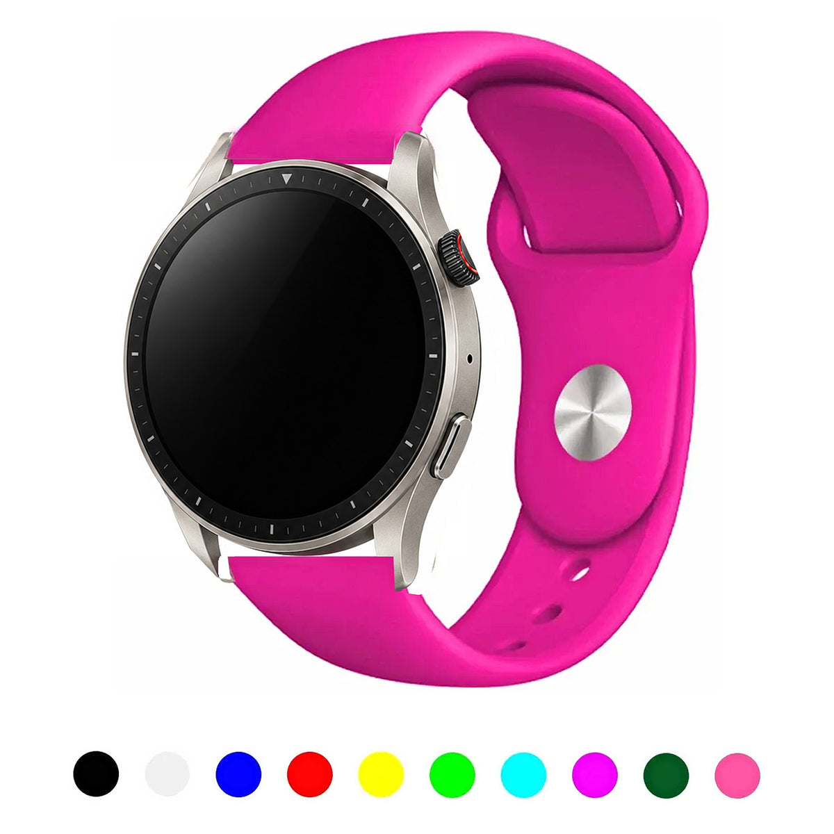Amazfit Balance, GTR, GTS & Bip Smooth Silicone Pin-and-Tuck Band