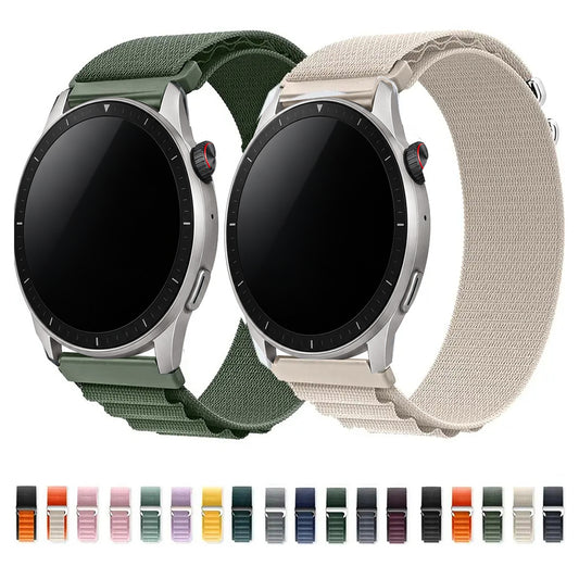 Amazfit Balance, GTR, GTS & Bip Alpine Nylon Loop Band, 18 Colors