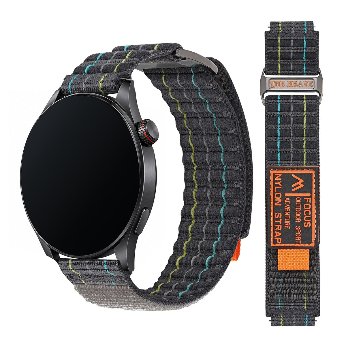 Amazfit Balance, GTR, GTS & Bip Striped Nylon Sport Loop Band