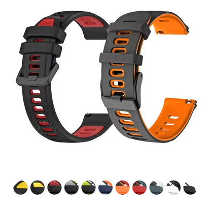 Amazfit Balance, GTR, GTS & Bip Two-Tone Rectangle-Hole Silicone Band