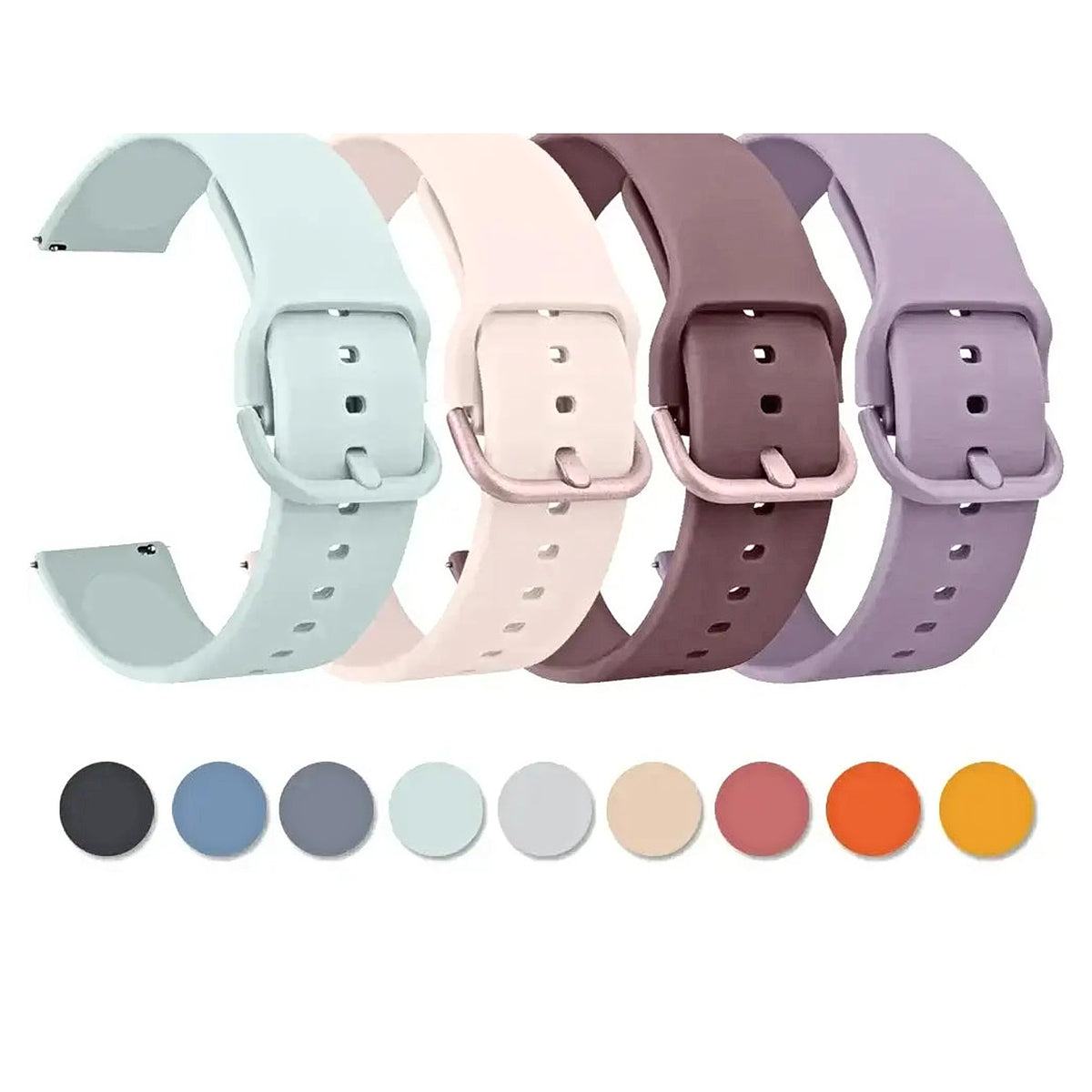 Amazfit Balance, GTR, GTS & Bip Soft Silicone Band, Tuck-Through Loop