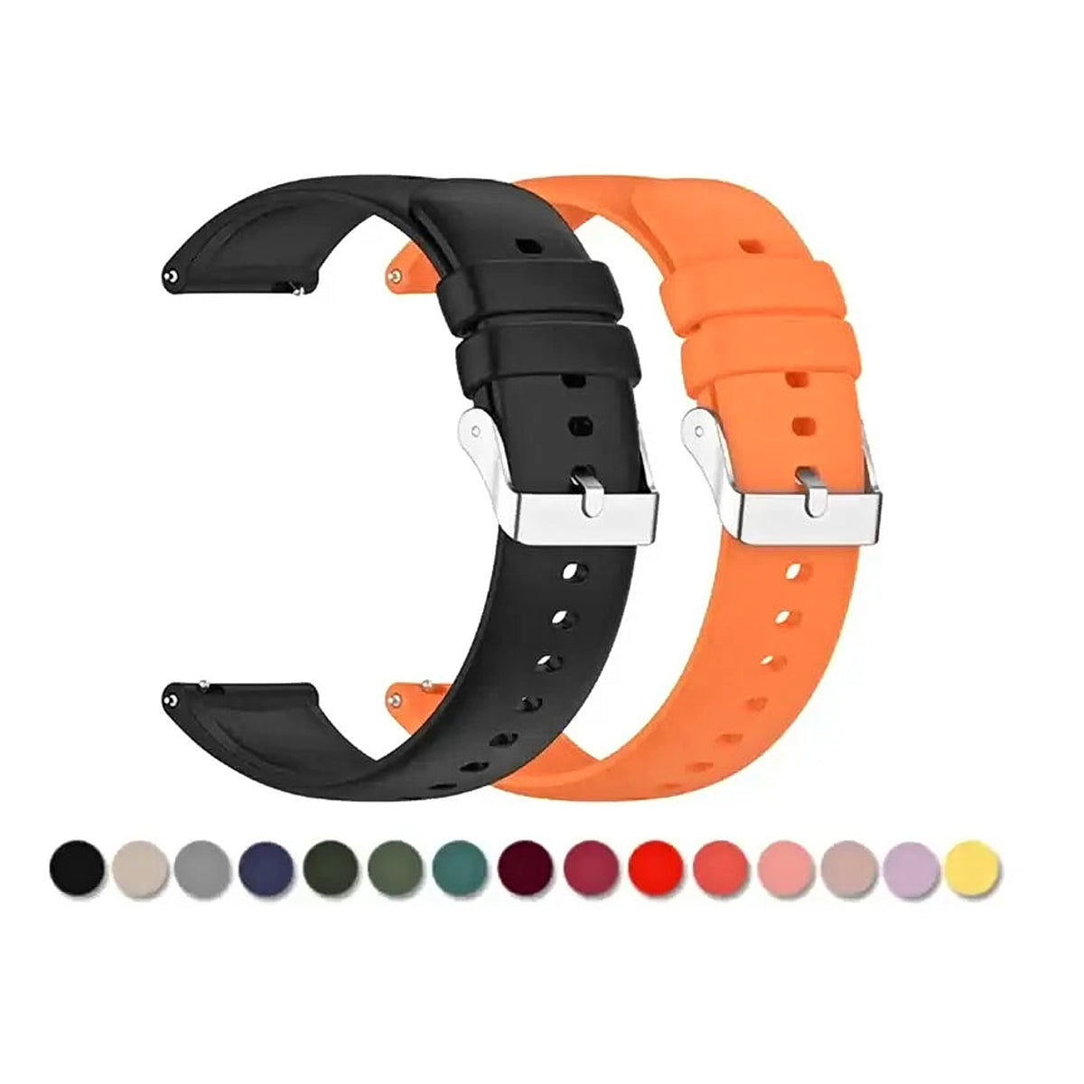 Amazfit Balance, GTR, GTS & Bip Grooved Silicone Band, 12 Colors