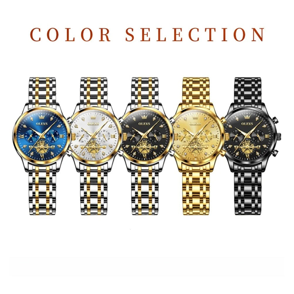 Women's Multifunction Steel Quartz Bracelet Watch — Five watch finish and dial options — BandsCo Straps