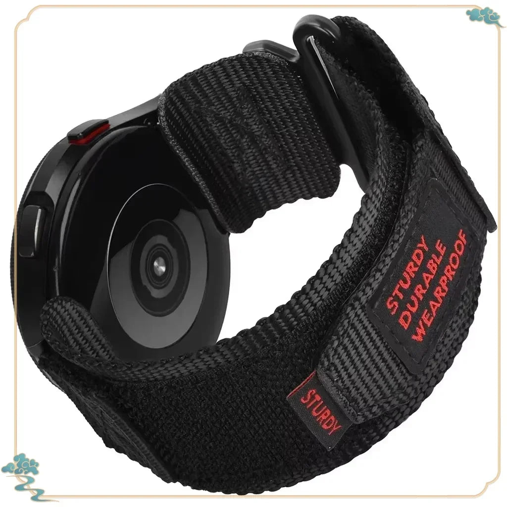 COROS Nylon Hook-and-Loop Band in Solid and Camo Colors – Black