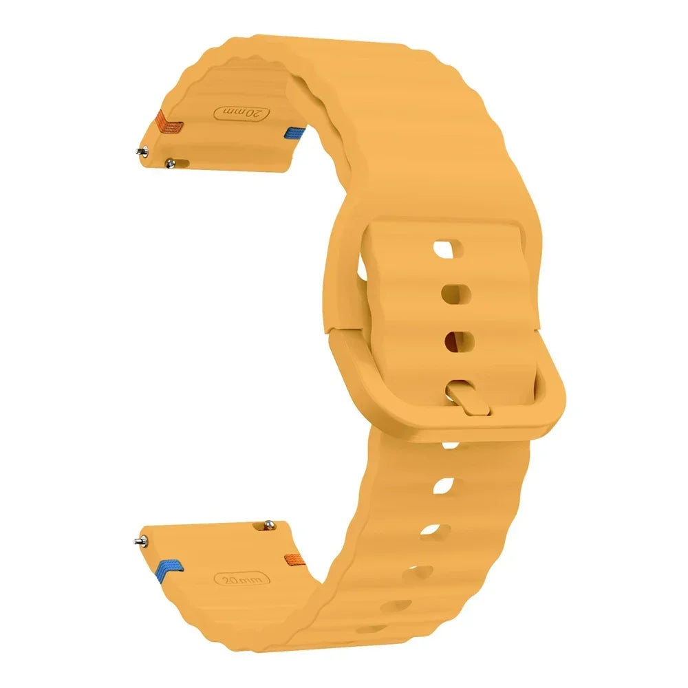 COROS Wave-Ribbed Silicone Band – Yellow