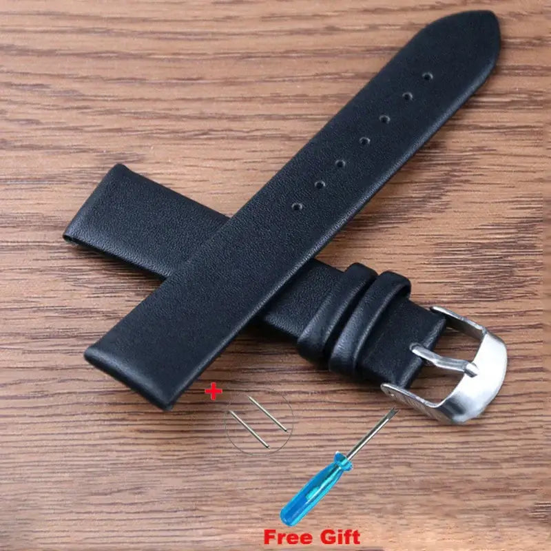 Samsung Galaxy Watch Smooth Leather Band in Black