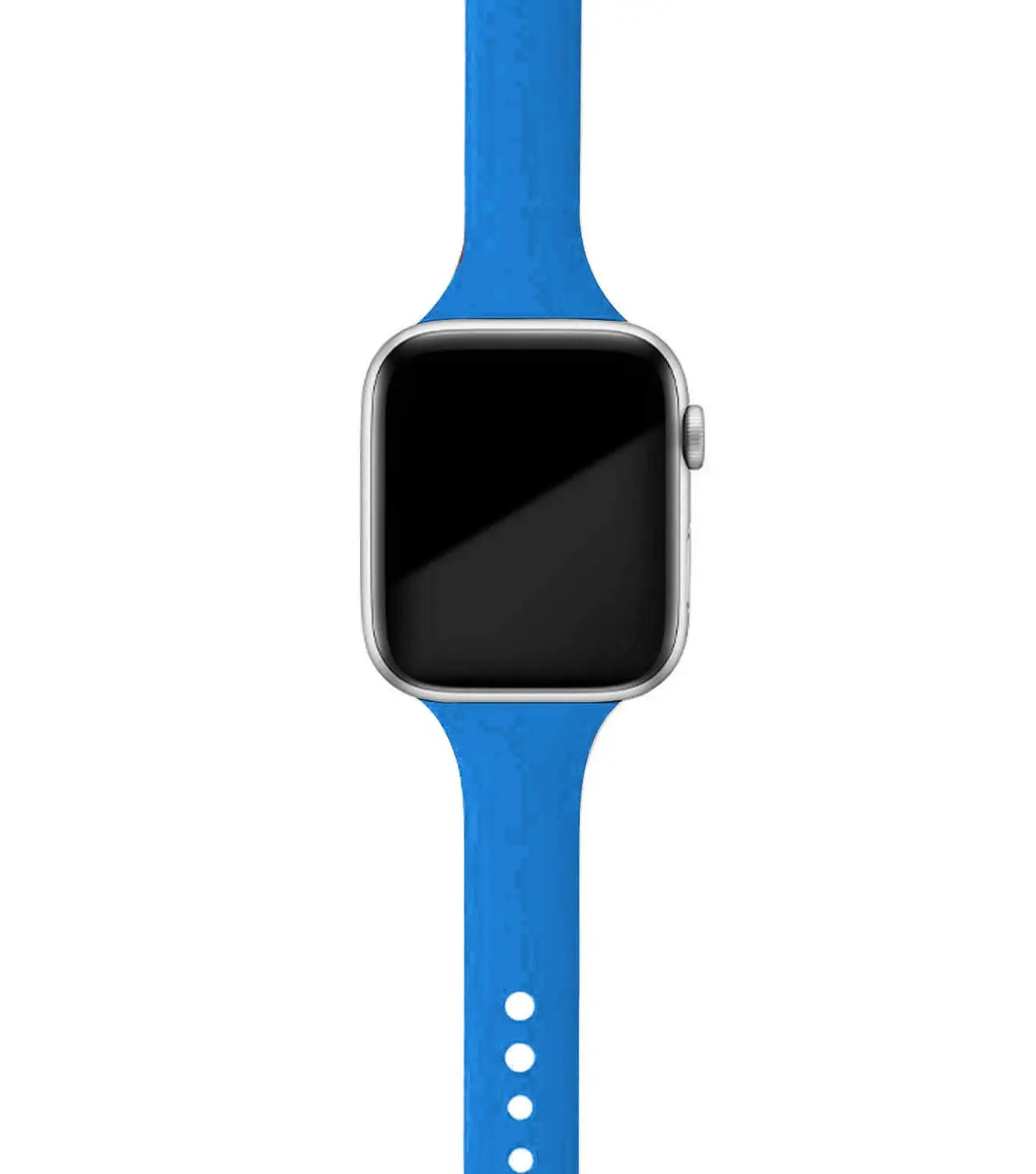 Ocean Blue tapered silicone Apple Watch band