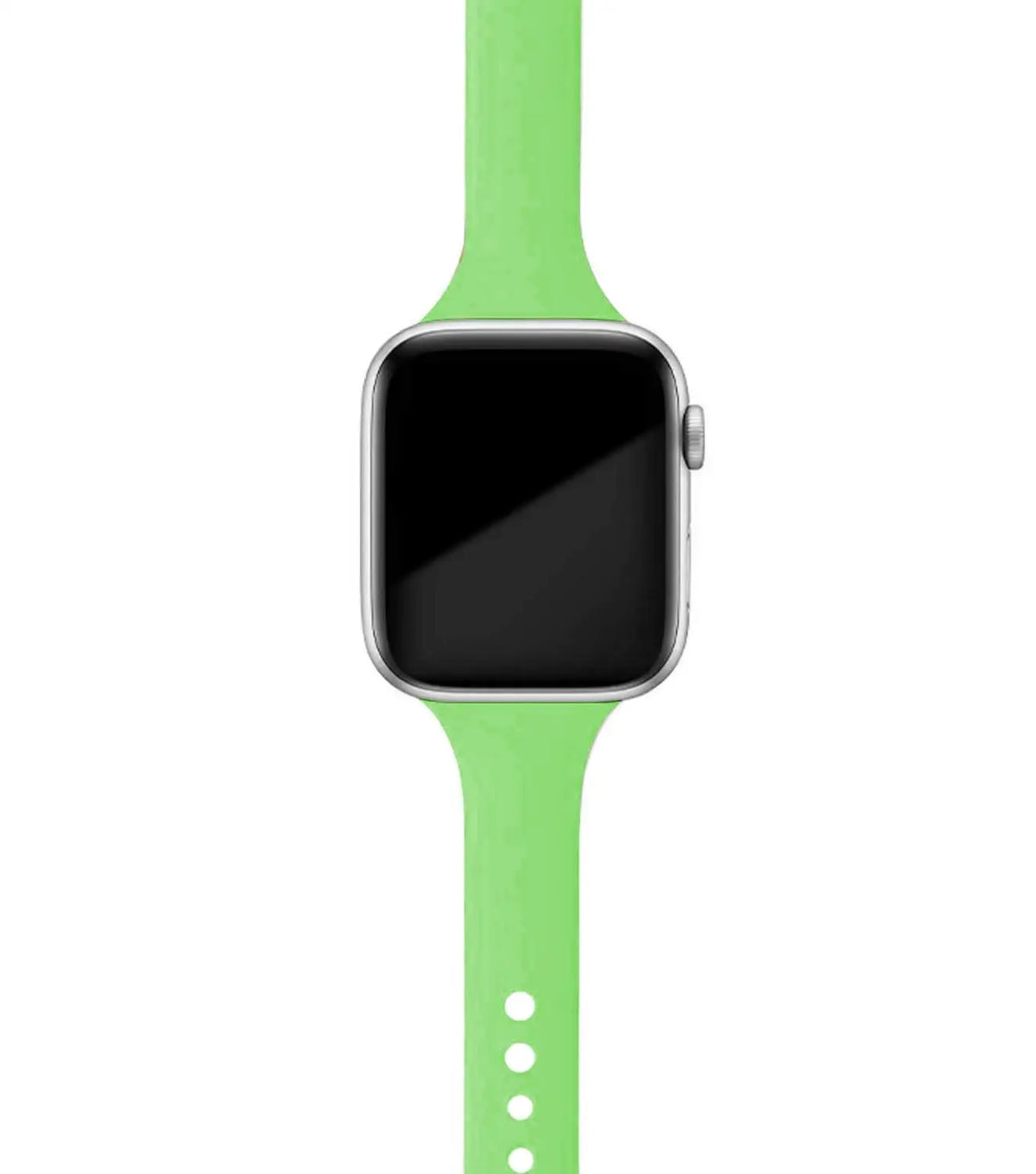 Lime Green tapered silicone Apple Watch band