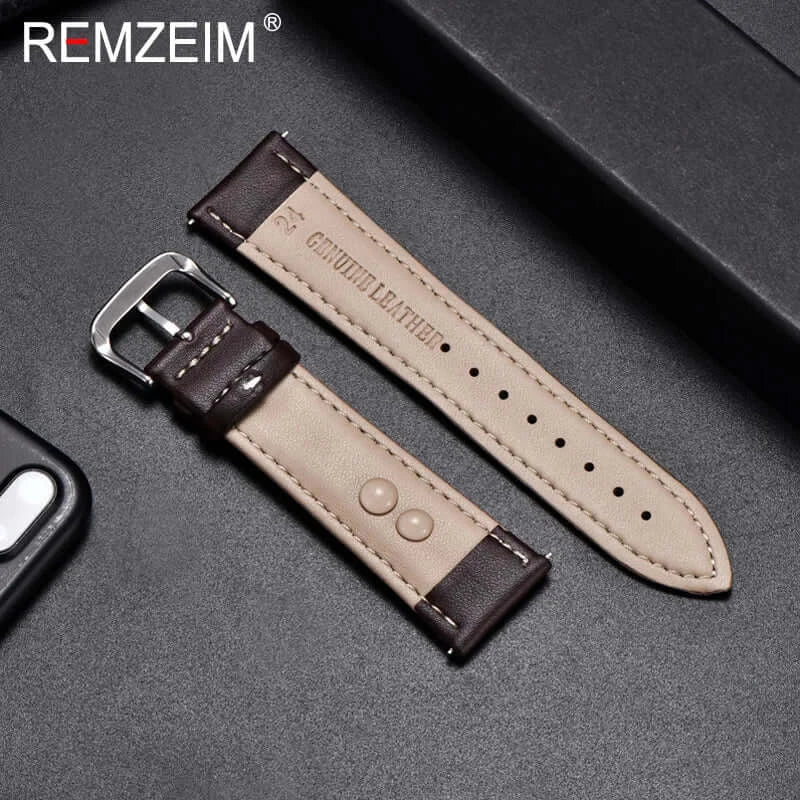 TicWatch Classic Leather Band with Stitching Choices - Leather underside