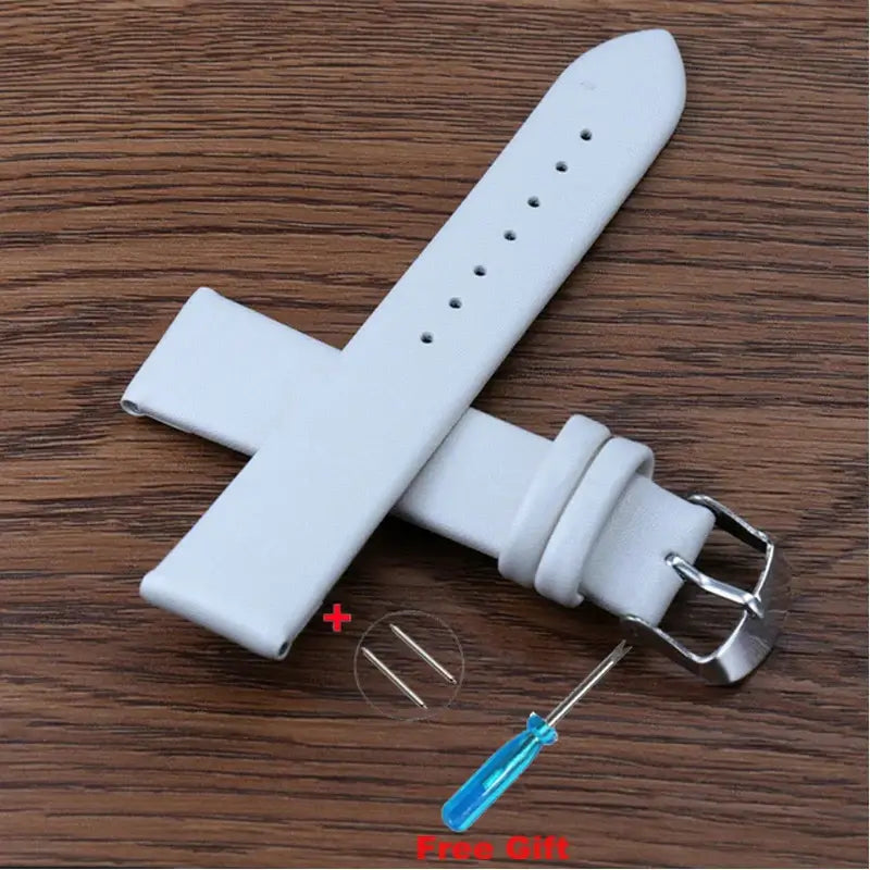 Samsung Galaxy Watch Smooth Leather Band in White