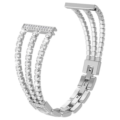 Silver Fitbit Versa 4, Versa 3, Sense 2 and Sense Rhinestone Bracelet Band