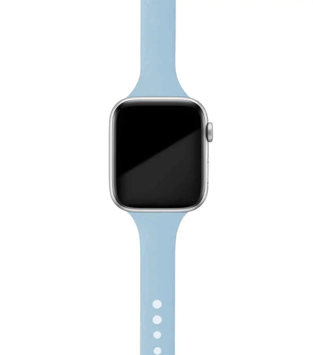 Light Blue tapered silicone Apple Watch band