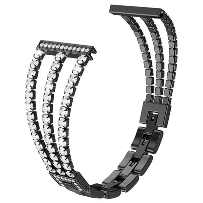 Black Fitbit Versa 4, Versa 3, Sense 2 and Sense Rhinestone Bracelet Band