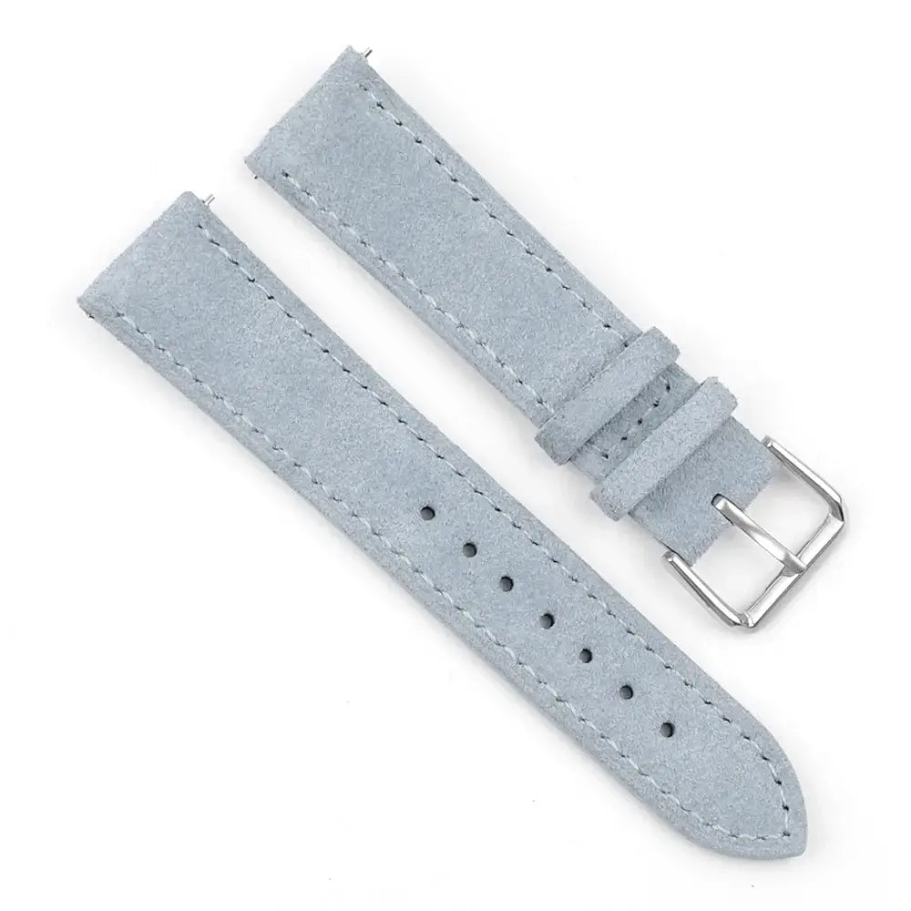 TicWatch Suede Leather Stitched Band - Light Blue