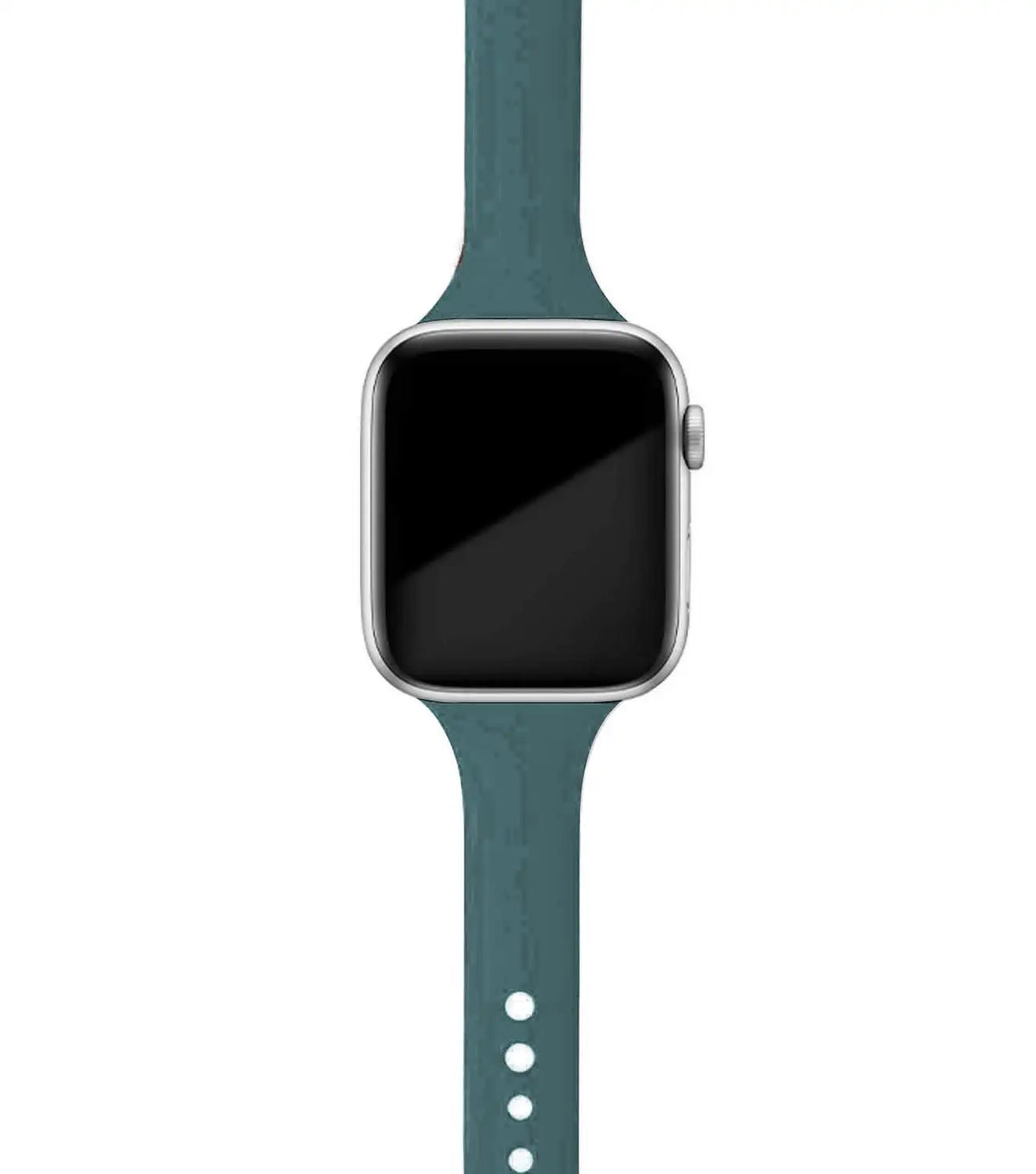 Dark Teal tapered silicone Apple Watch band