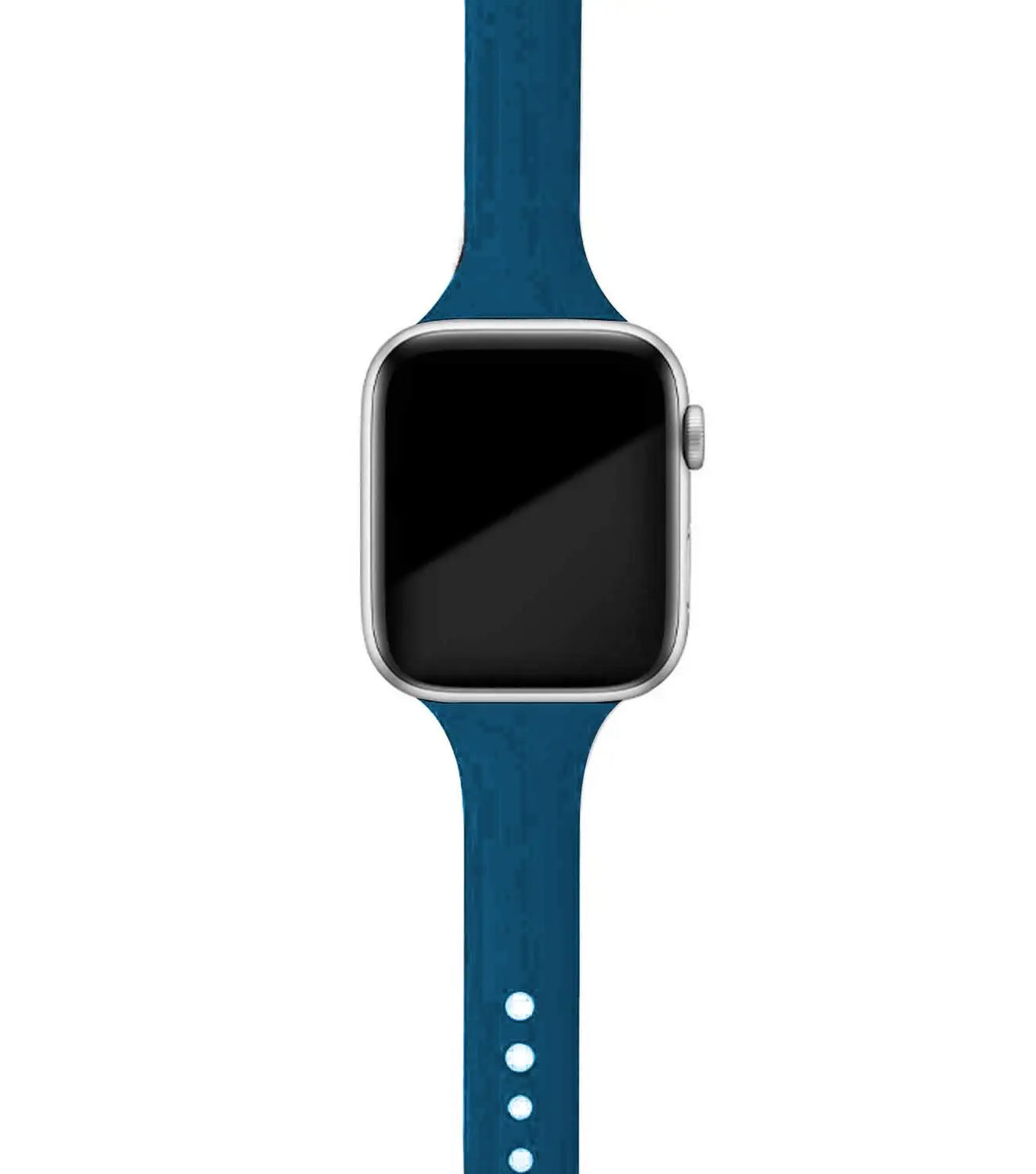 Deep Teal tapered silicone Apple Watch band