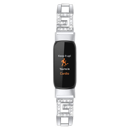 Fitbit Luxe Stainless Steel Bracelet Band with Sparkling G-Links — design detail