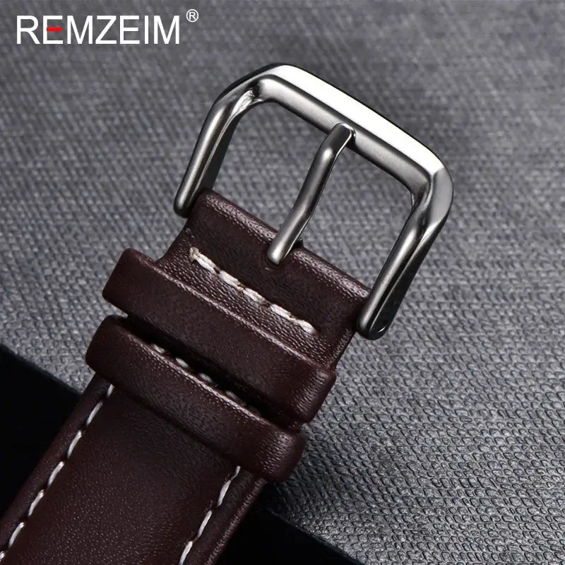 Suunto Classic Leather Band with Stitching Choices - Buckle and keeper detail