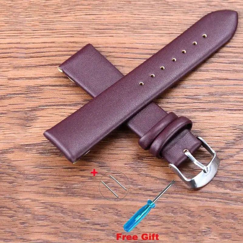 Samsung Galaxy Watch Smooth Leather Band in Brown