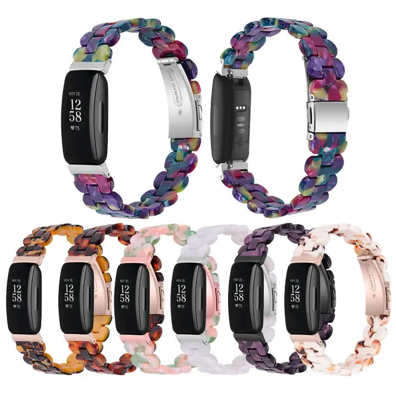 Fitbit Inspire Marbled & Tortoiseshell Resin Band - Resin color and pattern options