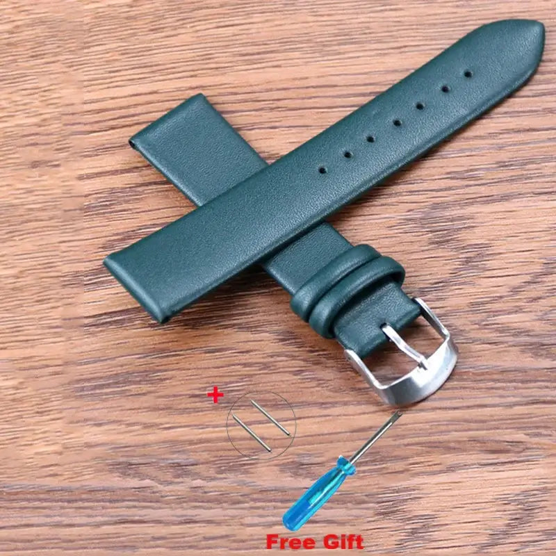Samsung Galaxy Watch Smooth Leather Band in Green