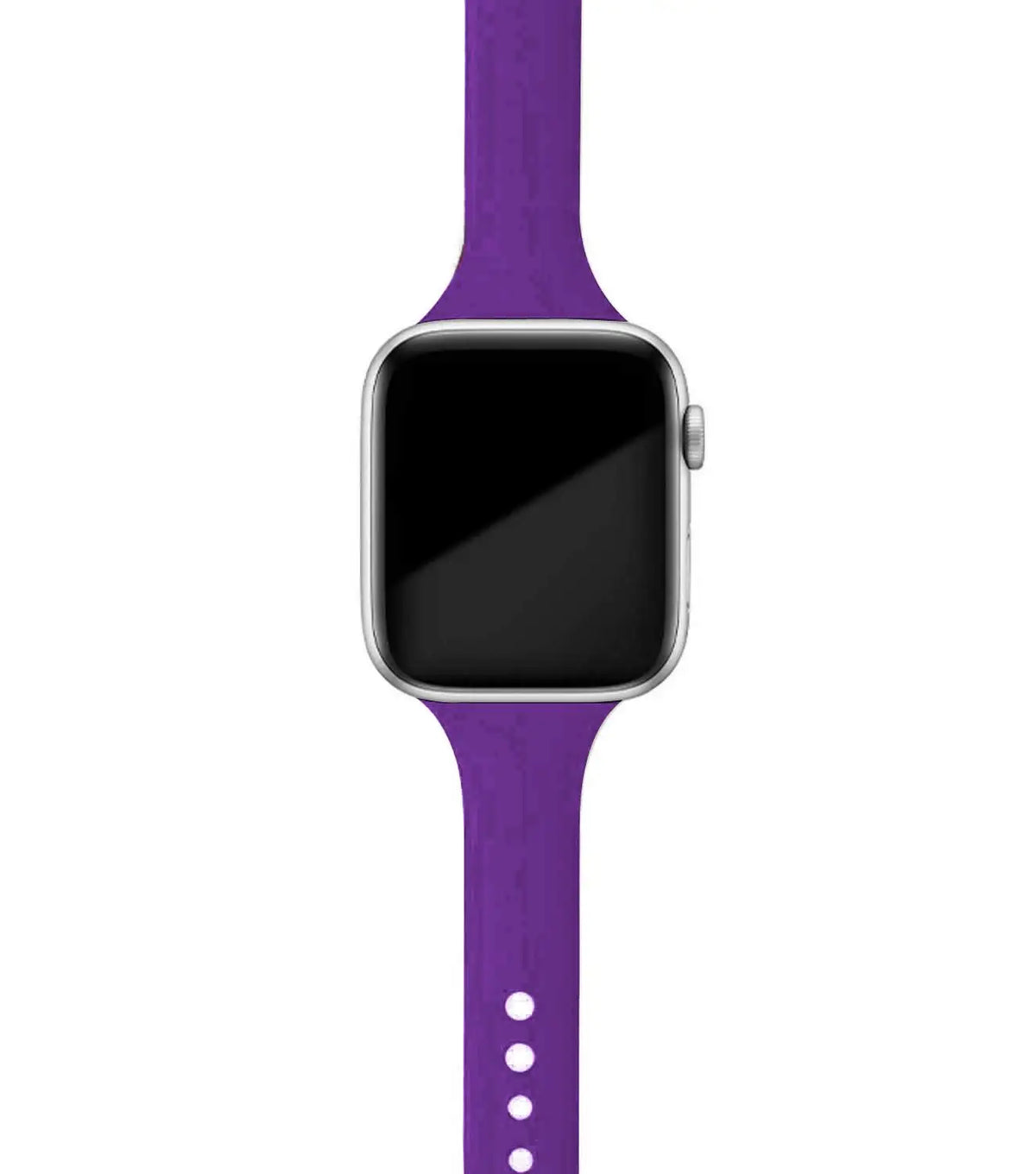 Purple tapered silicone Apple Watch band