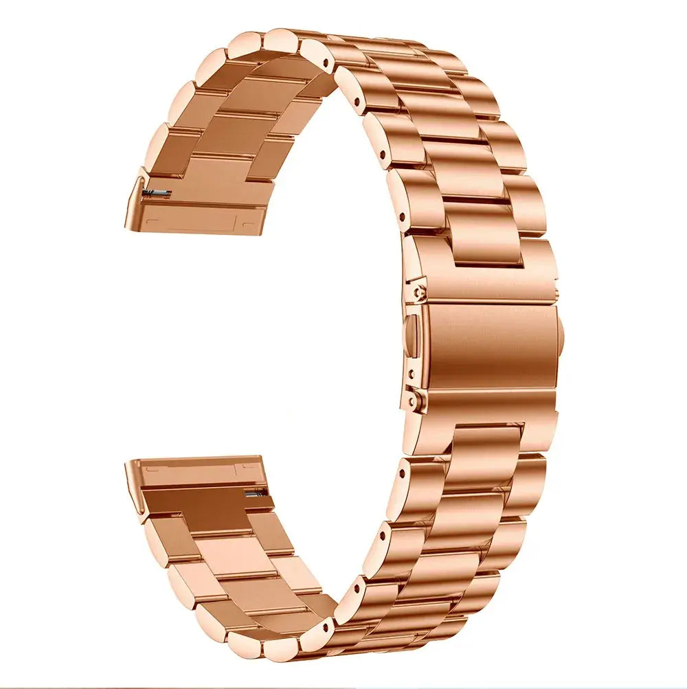 Fitbit Versa 3/4 & Sense 1/2 Three-Link Metal Band - Rose gold bracelet