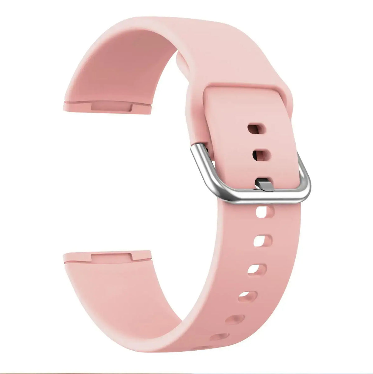 Fitbit Versa 3/4 & Sense 1/2 Silicone Buckle Band - Pink buckle strap