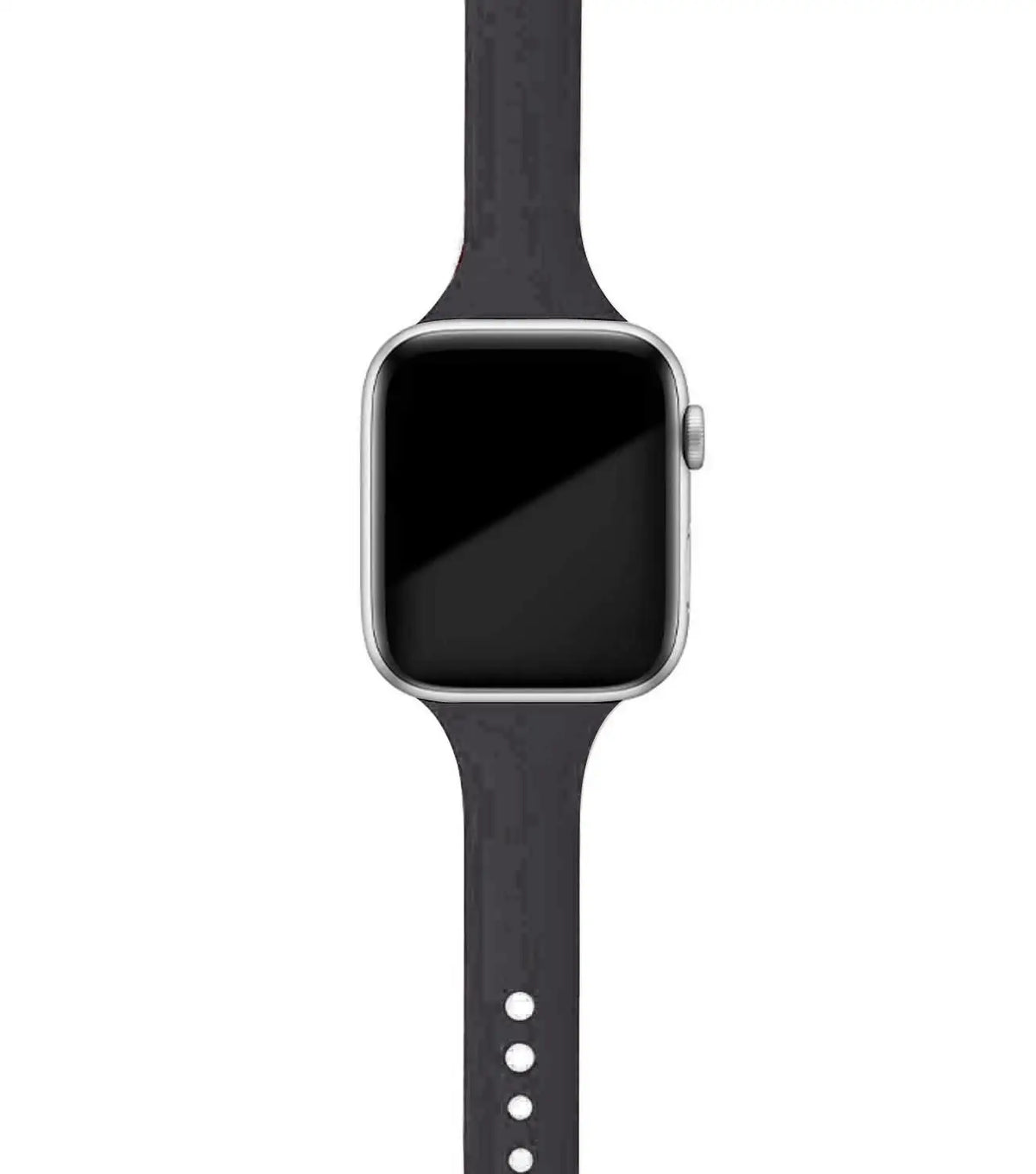 Charcoal tapered silicone Apple Watch band
