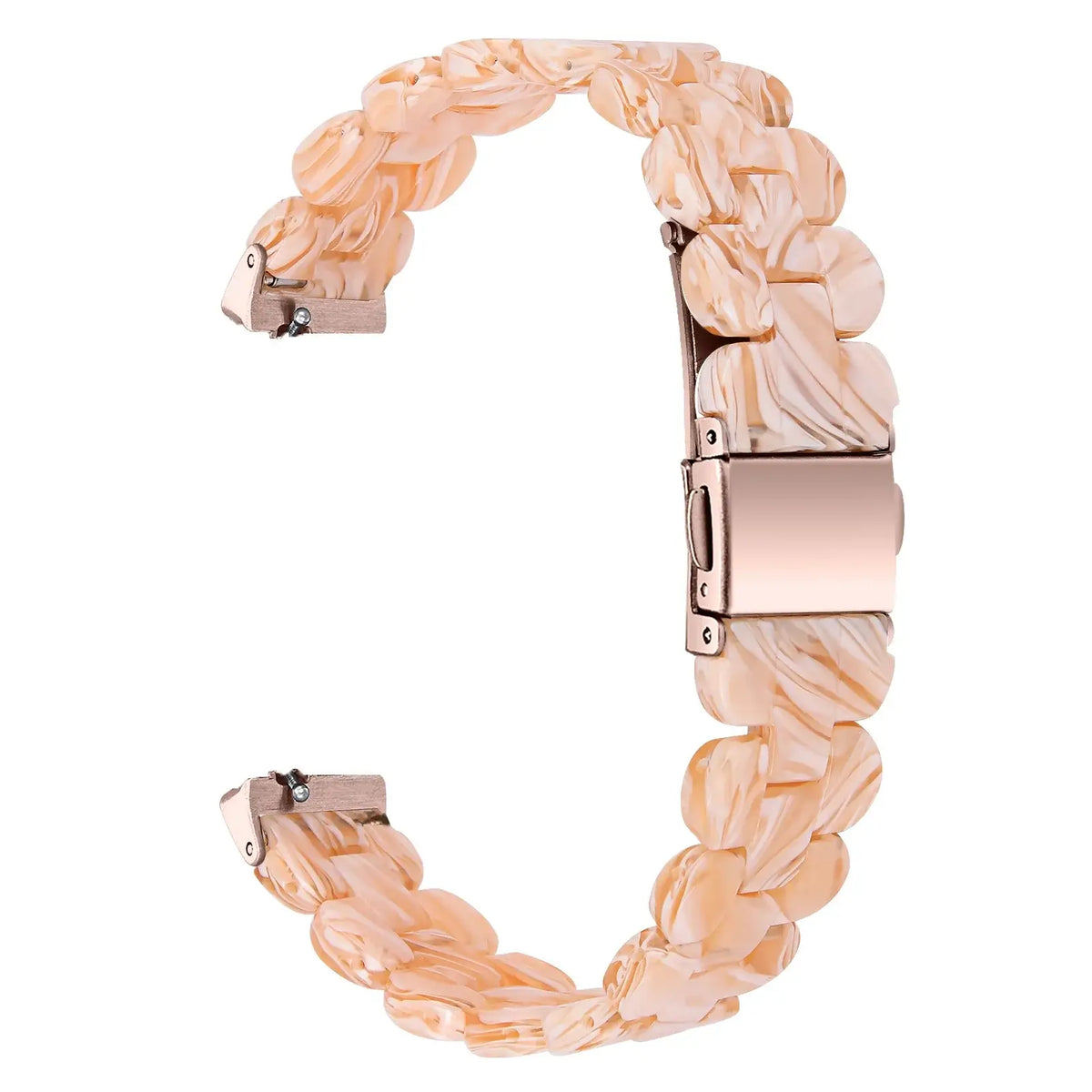 Fitbit Inspire Marbled & Tortoiseshell Resin Band - Peach Marble / Rose Gold