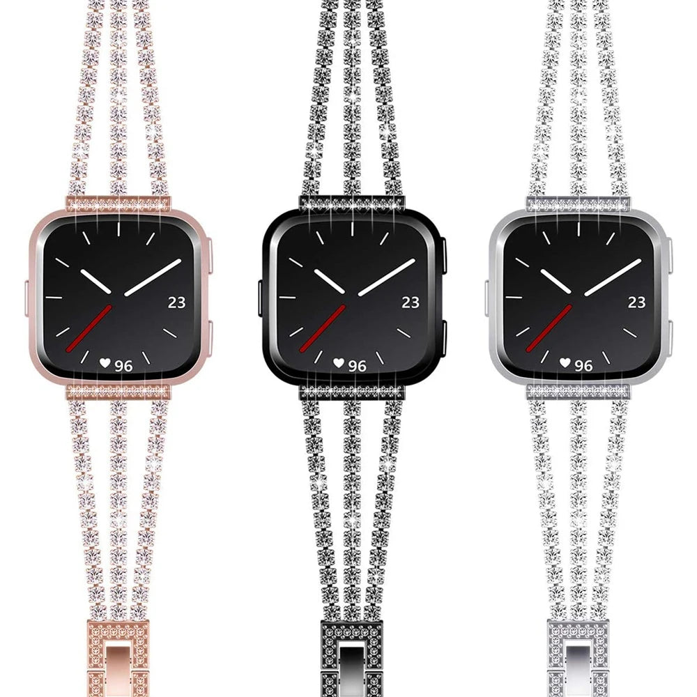 Fitbit Versa 4, Versa 3, Sense 2 and Sense Rhinestone Bracelet Band — design detail
