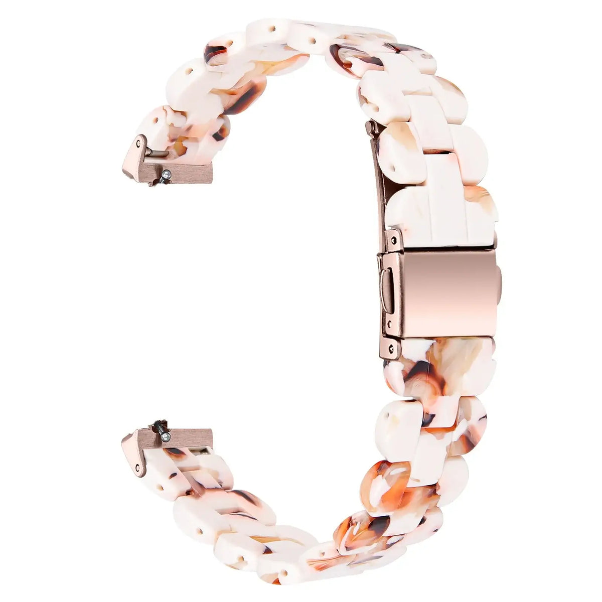 Fitbit Inspire Marbled & Tortoiseshell Resin Band - Cream Tortoiseshell / Rose Gold