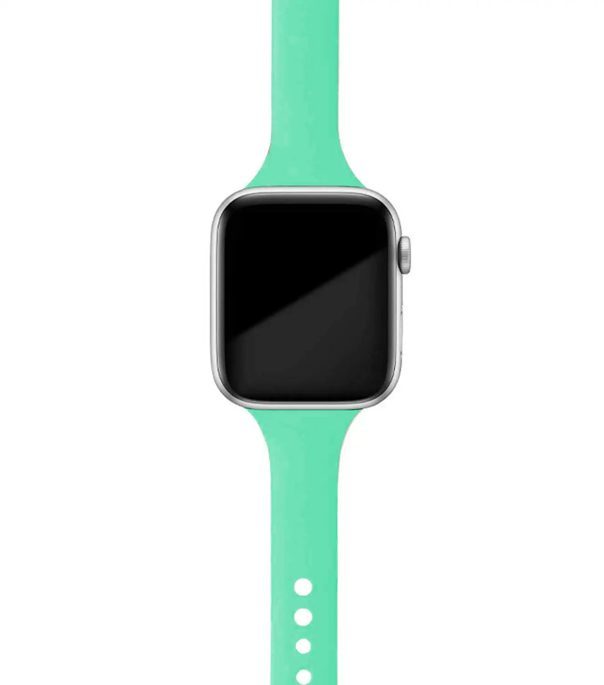 Mint Green tapered silicone Apple Watch band