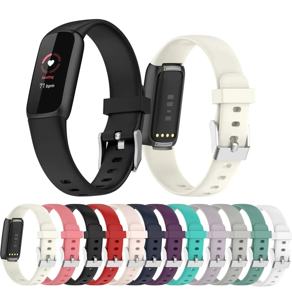 Fitbit Luxe Classic Silicone Buckle Band - Solid silicone color options