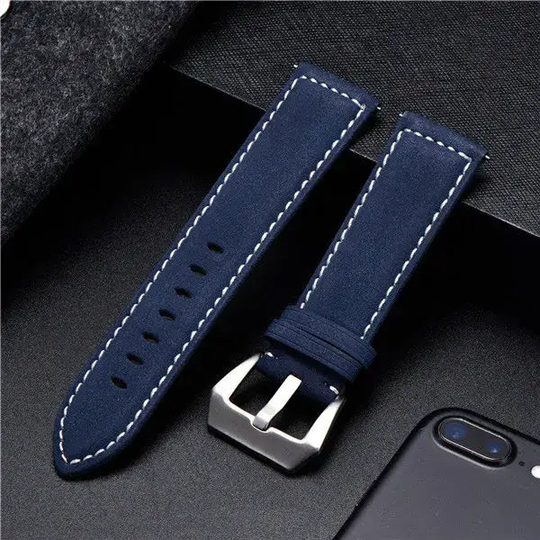 TicWatch Slim Stitched Leather Band - Navy Blue
