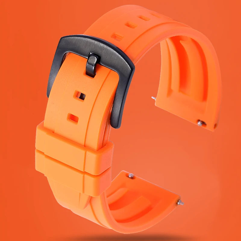 Garmin Grooved FKM Rubber Band in Orange